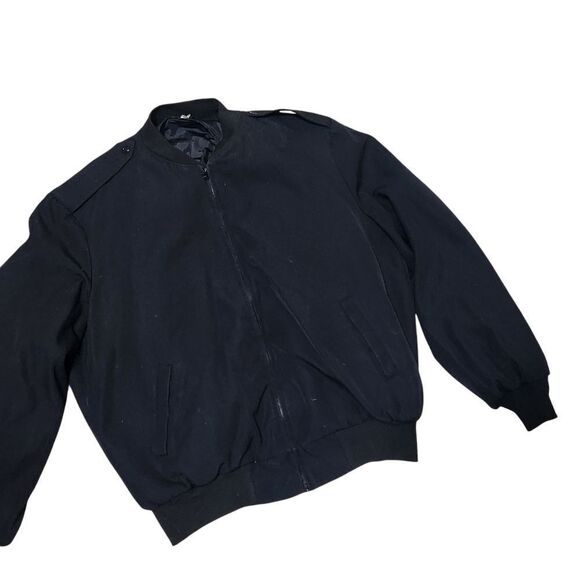 Vintage Neptune Garment Company Jacket Size 52 Regular Black Vest Insert Zip Up - Picture 1 of 15